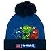 LEGO Hat And Gloves For Boys, Ninjago Kids Winter Hat And Gloves, Kai, Lloyd And Jay Boys' Hats & Caps, Blue, One Size
