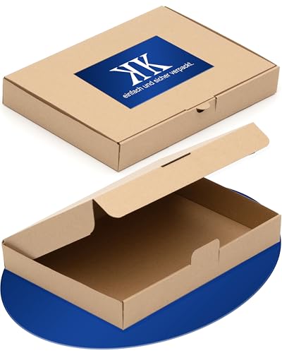 KK Verpackungen Maxibriefkartons 350 x 250 x 50 mm Braun DIN A4+ B4 (Innenmaß 350 x 250 x 50 mm) | 25 Stück, Versandkartons Faltschachteln Maxibrief Post-Kartons für Warensendungen Büchersendungen