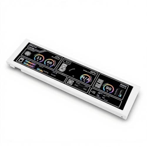 Image of PUSOKEI 8.8 Inch PC Temperature Display, IPS USB C Mini Secondary Screen, PC Sensor Panel Display, CPU GPU RAM FPS HDD Data Temperature Monitor for Wins 10 /11, Pi, Linux (White)