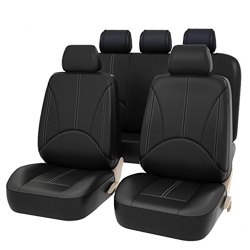 9 Pieces Set Luxury PU Leather Car Universal Car Seat Covers Automotive Seat Covers All The Year Round Fine-quality