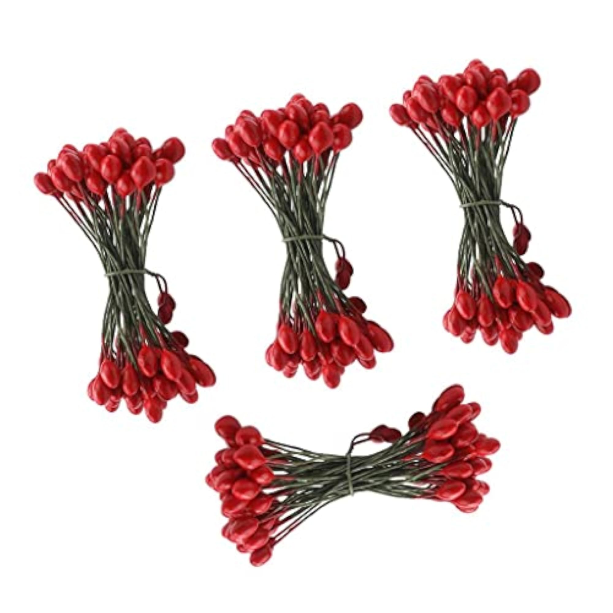 2x200pcs Artificial Double Head Berries for DIY Craft