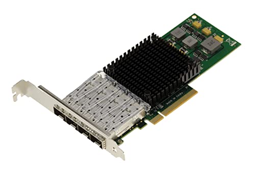 KALEA INFORMATIQUE PCIe LAN 10G Fibra SFP+ LC Tarjeta controladora de 4 Puertos con chipset BROADCOM BCM57840 Adaptador de Red de Fibra óptica Ethernet 10GbE cuádruple