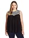Lucky Brand Women's Plus-Size Shell Top with Embroidery