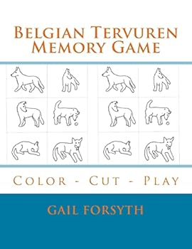 Belgian Tervuren Memory Game: Color - Cut - Play