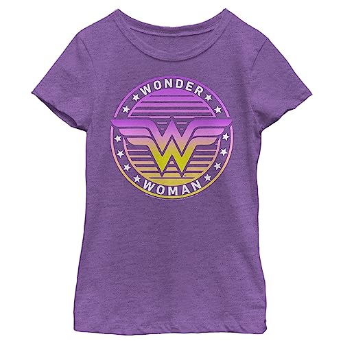 Fifth Sun Girl's Wonder Woman Ombre Logo T-Shirt
