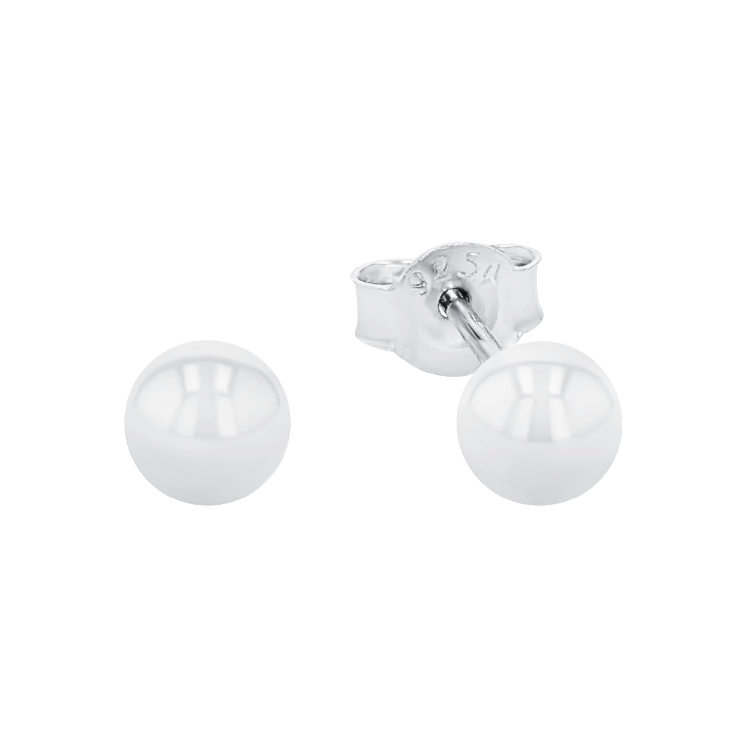 Amor Ohrstecker aus 925 Sterling Silber für Damen, Ohrschmuck,teilw. mit Schmuckstein/Perle, Silber 925 rhodiniert, Geschenkidee für Frau und Freundin