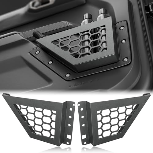 EYOUHZ for Bronco Front Door Storage Pockets Box Compatible with 2021 2022 2023 2024 2025 2026 Ford Bronco Side Door Organizer Interior Storage Expansion Molle Panels Cup Holder Accessories(2 PCS)
