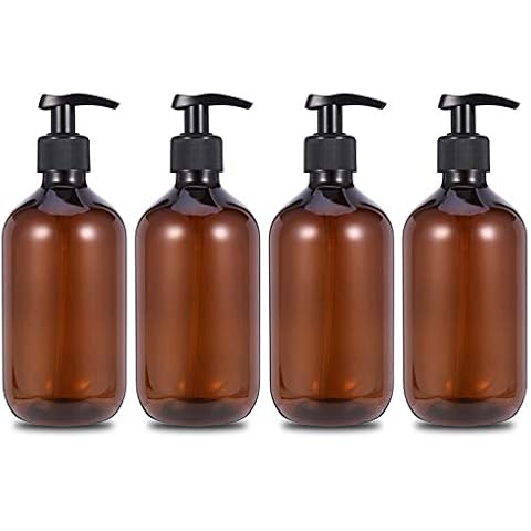 Olyee 4 Pack 17oz Refillable Pump Bottles Cover
