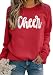MNLYBABY Cheer Shirt Football Mom Sweatshirt: Women Cheerleader Shirts Chenille Cheer Shirt Mama Game Day Embroidered Tops