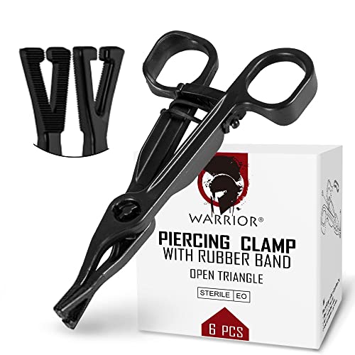 Pince stérile jetable pour percer pince plastique 6 pcs Warrior usage unique Ouverte Triangulaire