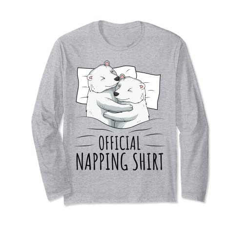 Dormir amante del oso polar siesta oficial Manga Larga