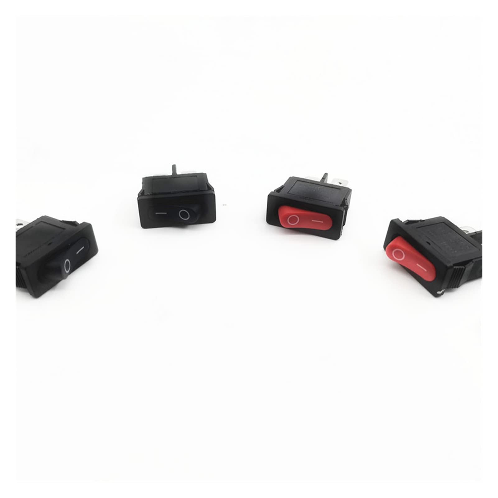 Interruttore a bilanciere sottile nero KCD1-110 10x22mm NO Interruttore a bilanciere sottile nero KCD1-110 10x22mm NO