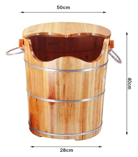 Bañera de pies de madera maciza para spa y masaje miniatura 3