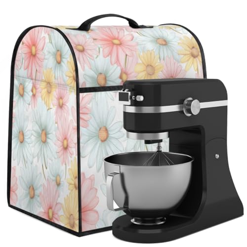 Coffee Maker Cover Cute Flower Floral Kitchen Appliance Covers Small Appliance Covers Blender Cover Juicer Cover Dust Covers for Kitchen Appliances with Top Handle and Pockets,Washable,C531