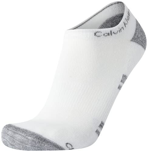 Image of Calvin Klein Mens No Show Socks - 6 Pack Soft Cotton Blend Cushioned Athletic Low Cut Socks for Men for Sports and Running