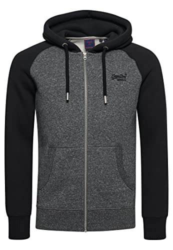 Superdry Herren Vintage Logo Baseball-Kapuzenjacke aus Bio-Baumwolle...