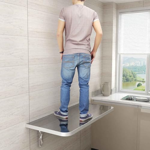 Wall Mounted Folding Table for JYDSll Spaces Versatile Laundry & Serving Shelf with Accessories 35.4"x15.7" Perfect for Dining Room Garage or Travel Trailer.