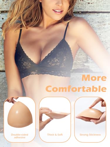 Double-Sided Sticky Bra Pads Inserts, Push Up Bra Inserts for Bikini Sports Swimsuit Reusable2