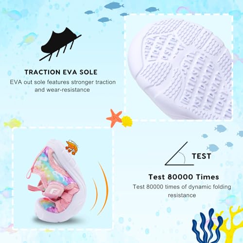 Image of JOINFREE Toddler Boys Girls Water Shoes Breathable Qucik Dry Sport Beach Sandals Lightweight Barefoot Flexible