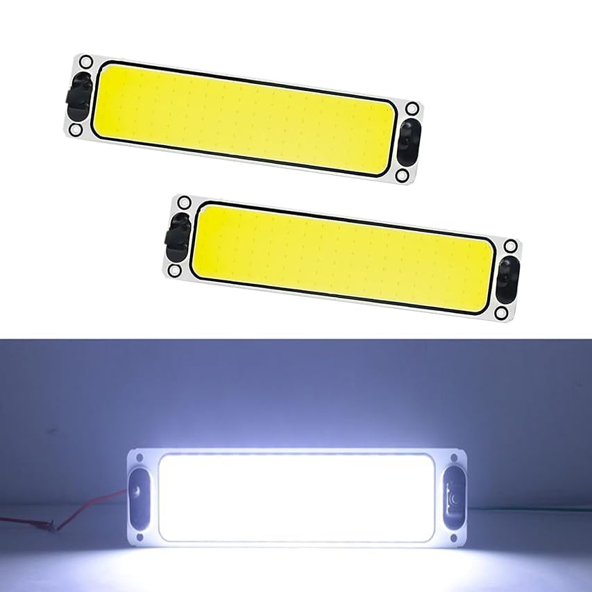 Lámpara LED blanca ultrafina para interior de auto 12V miniatura 1