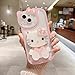 Olntun for iPhone 14 Pro Max Cute Cartoon Case,Women Girls Kids 3D Bow Kawaii Pink Cat Face Makeup Mirror Soft TPU Clear Protective Phone Cover for iPhone 14 Pro Max 6.7inch