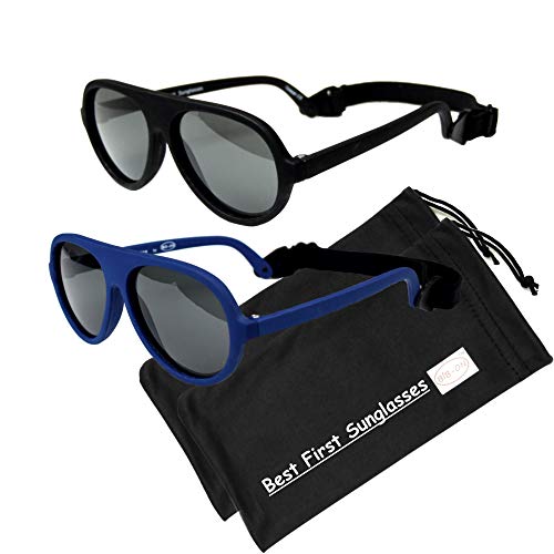 BIB-ON Top Flyer 2 Pack Straps – Infant's First Sunglasses for Ages 0-12 Months2