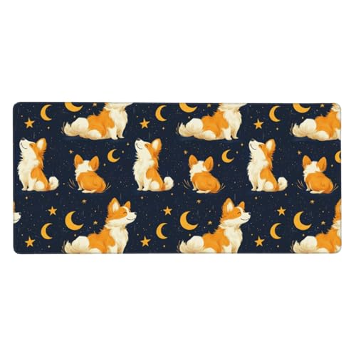 Tapis de souris de jeu lune Corgi xl pour PC et pc portable