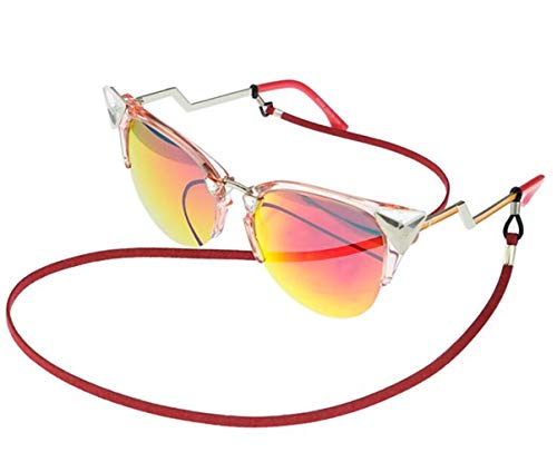 Sports PU Leather Glasses Strap, 3 Pcs Multi-Color Classic PU leather Adjustable Eyewear Sunglasses Head Band Eyeglass Chain Lanyard Glasses Strap for Decoration and Sports