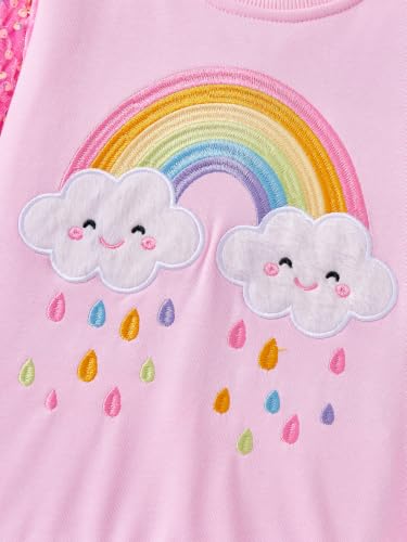 Image of Little Girls Outfits 2 Piece Toddler Long Sleeve Sweatshirt Leggings Pants Fall Winter Clothing Set 2-10 Years