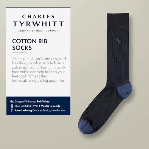 Socks for Men – 3 Pack of Cotton Rib Dress Socks – Soft, Breathable & Seamless Mens Luxury Sock2