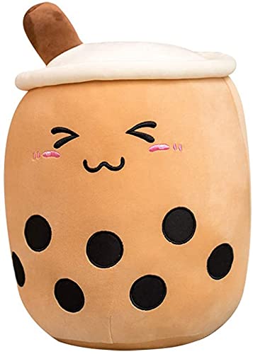 Cute Plush Pillow, Kawaii Boba Tea Plush Pillow,Creative Bubble Milk Teacup Shaped Hugging Pillow Hugging Pillow Stuffed Toy For Girls Kids,A (Type D, 24CM)