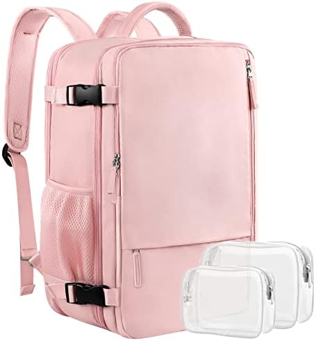 Sinaliy Large Travel Backpack for Women, 40L Carry On Backpack, 17 Inch Laptop Backpack, Waterproof Backpack, College Bookbag, Laptop Backpack, Backpack for Women, as Person Item Flight Approved
