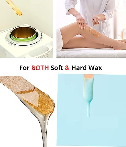 Image of Combo of Wooden Wax Spatula & Beauty Face Pack Applicator Brush - Waxing Applicator Hair Removal Sticks for Salon, Flat Wooden Face Pack Brush for Facial Bleach, Wooden Wax Knife For Waxing