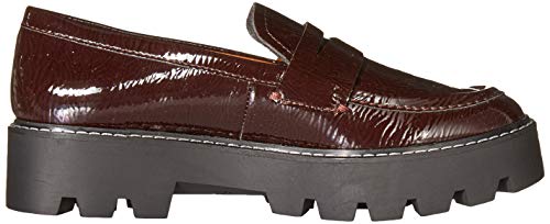 Franco Sarto Womens Balin Lug Sole Chunky Loafer, Burgundy, 10 #TOP3