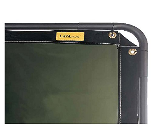 Weldas 55-7468 High-Visibility LAVAshield Welding Screen, 14mil, Vinyl, 6' x 8', Dark Green