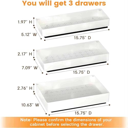 1 Pack 18cm Pull Out Cabinet Organizer, Kitchen Pull Out Drawers Organisers for Cabinets, Pull Out Storage Drawer, Sliding Kitchen Storage Shelf Pantry Bathroom