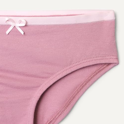 Amazon Essentials Girls' Cotton Jersey Bikini Underwear, Pack of 10, Neutrals, 6 - 3