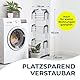 EASYmaxx Klappbarer Wäscheständer | Effizientes Trocknen mit 3 Ebenen, 2 Seitenflügeln & leichtem Aufbau | Platzsparend, vielseitig und mobil für drinnen und draußen, Grau/Weiß