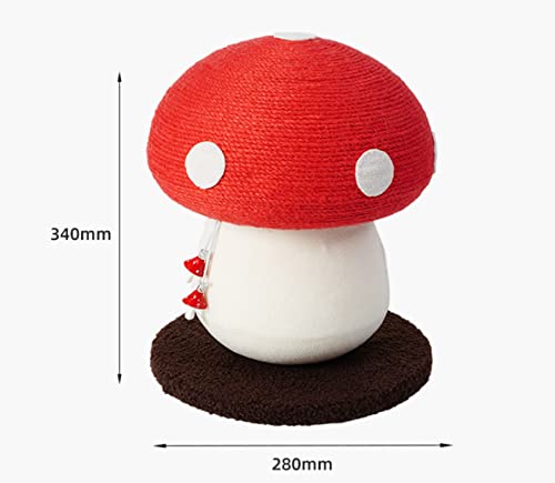 Poste arranhador de gato cogumelo com corda de sisal natural arranhador de gato fofo poste arranhado