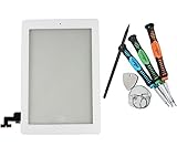 Pantalla Táctil, Touch Screen (Cristal con Digitalizador) para Apple iPad 2 Completamente Ensamblado con: Botón Home Auto Adhesivos Traseros Color: Blanco