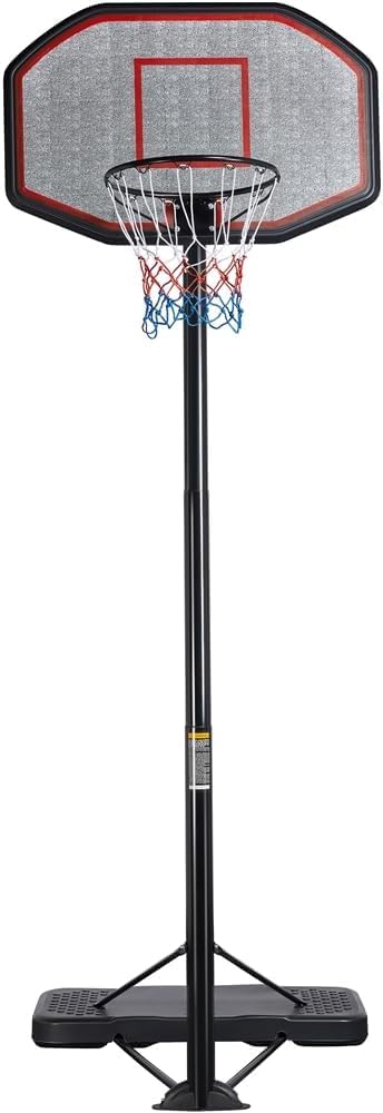 Yaheetech Panier de Basket Portable Réglable en Hauteur de 2,75 à 3,63m Support de Basketball sur Pied à roulettes avec Panneau Arrière Robuste Intérieure Extérieure