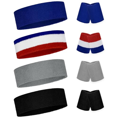 Sprkbtyd 12er-Pack Schweißbänder und Armbänder Set