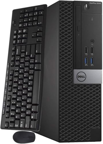 Dell Optiplex 5040 SFF Ordenador de sobremesa, Intel Core i5 6500, 8 GB de RAM, SSD de 256 GB, Wi Fi, Bluetooth, Teclado QWERTY Estadounidense, Windows 11 Pro (reacondicionado)