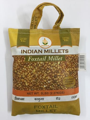 Shastha Foxtail Millet (Thinai) - 5 Lbs (Pack of 1) - Processed, Unpolished and Hulled