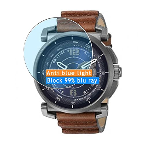 Vaxson 3-Pack Anti Luce Blu Pellicola Protettiva, compatibile con Diesel On Time Hybrid, Screen Protector Film [Non Vetro Temperato] Nuovo