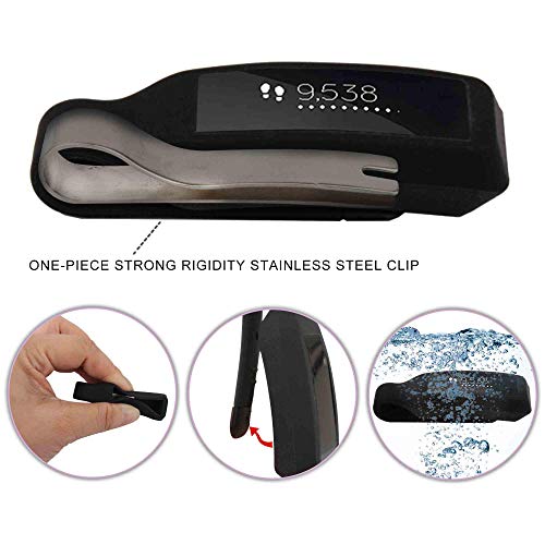 Image of TOMALL Sports Bra Clip for Fitbit Alta HR Replacement Fitness Trackers Clip Holder Accessories Black