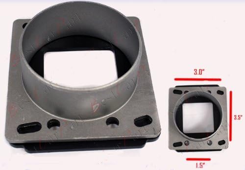 Air Intake Filter MAF Adapter + 3” Air Filter For 86 87 88 89 90 91 92 Mazda RX7 FC 1.3 (Include Red Air Filter)