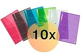 Oxford Hawai A3 Clear Plastic Wallets 6 Colours...