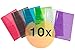 Produktbild Oxford hawai Brieftaschen A3, aus Kunststoff, transparent, 6 Farben, 10er Pack