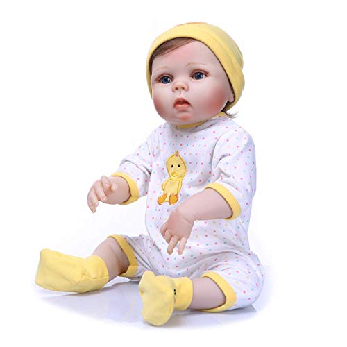 THj 22 Zoll 55cm So wirklich Moderne wiedergeborene Babypuppen Echtes waschbares Vollsilikon Neugeborenes Mädchen Puppe… – Bild 5